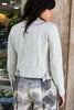 Vintage oof white biker leather jacket