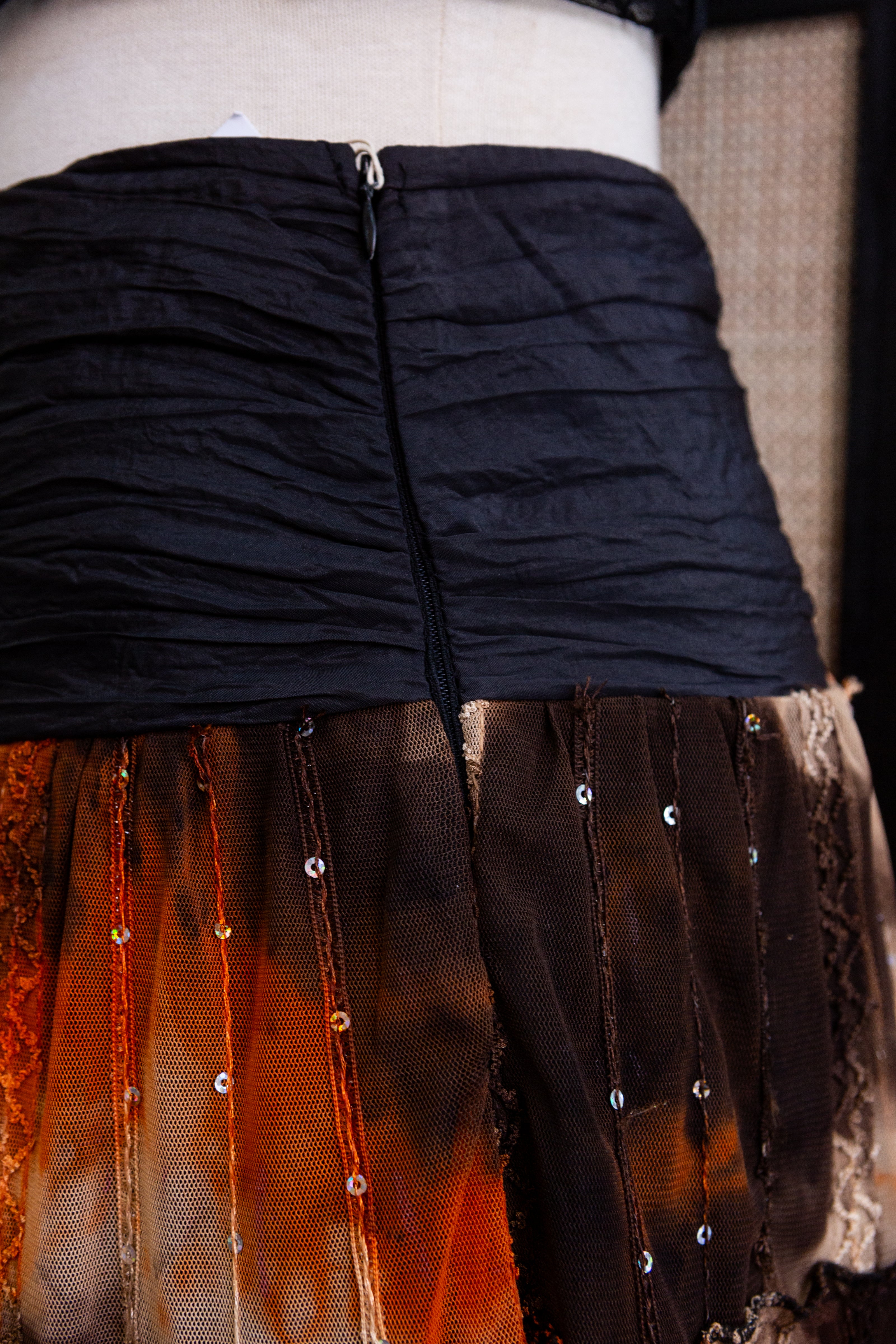 Vintage Boho Tiered Maxi Skirt