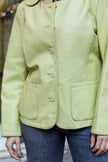 Vintage green genuine leather jacket (M/L)
