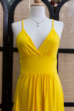 Vintage maxi yellow backless dress
