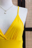 Vintage maxi yellow backless dress