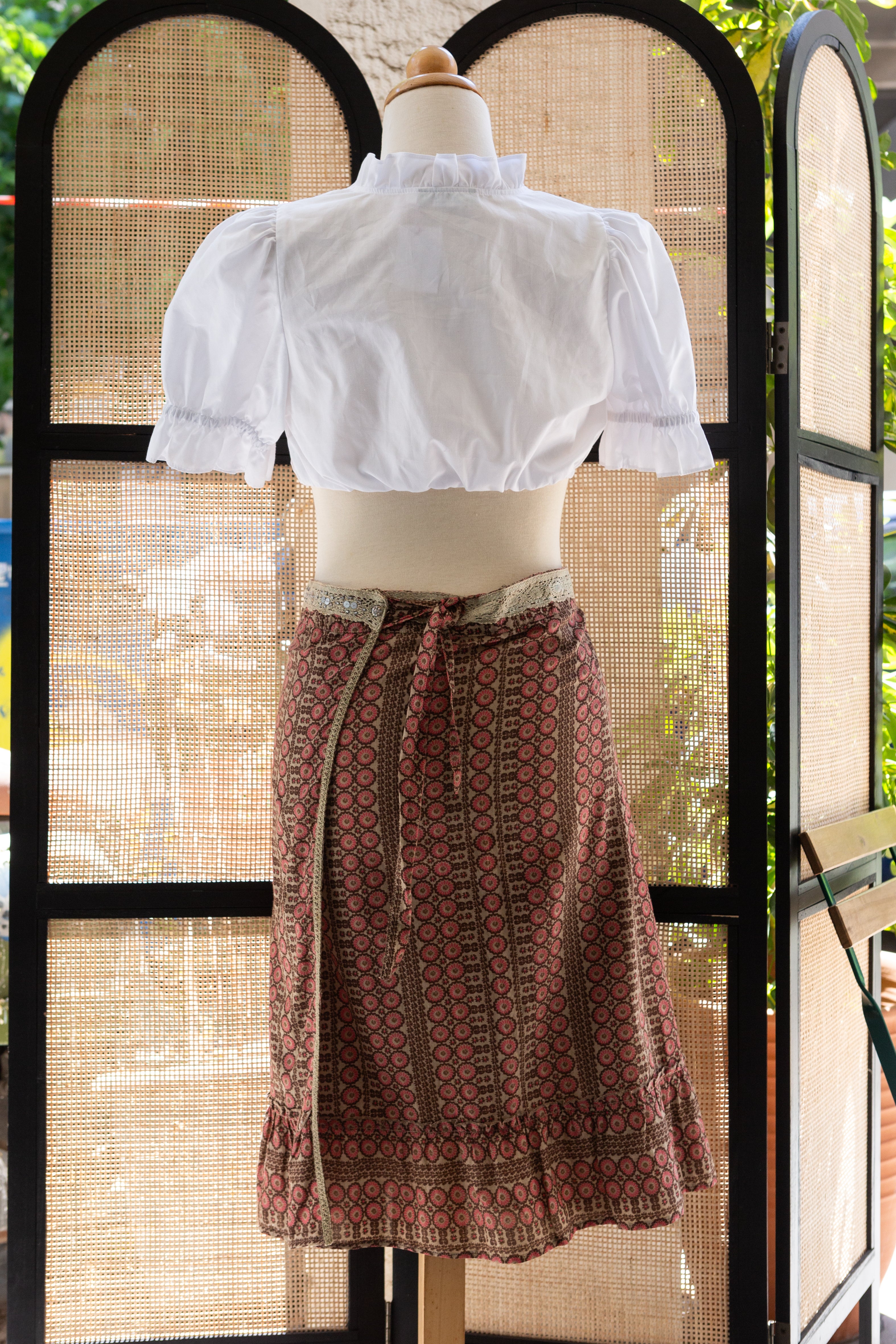 Vintage boho style wrap skirt