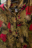 Bold Vintage Abstract Floral Print with shoulder pads