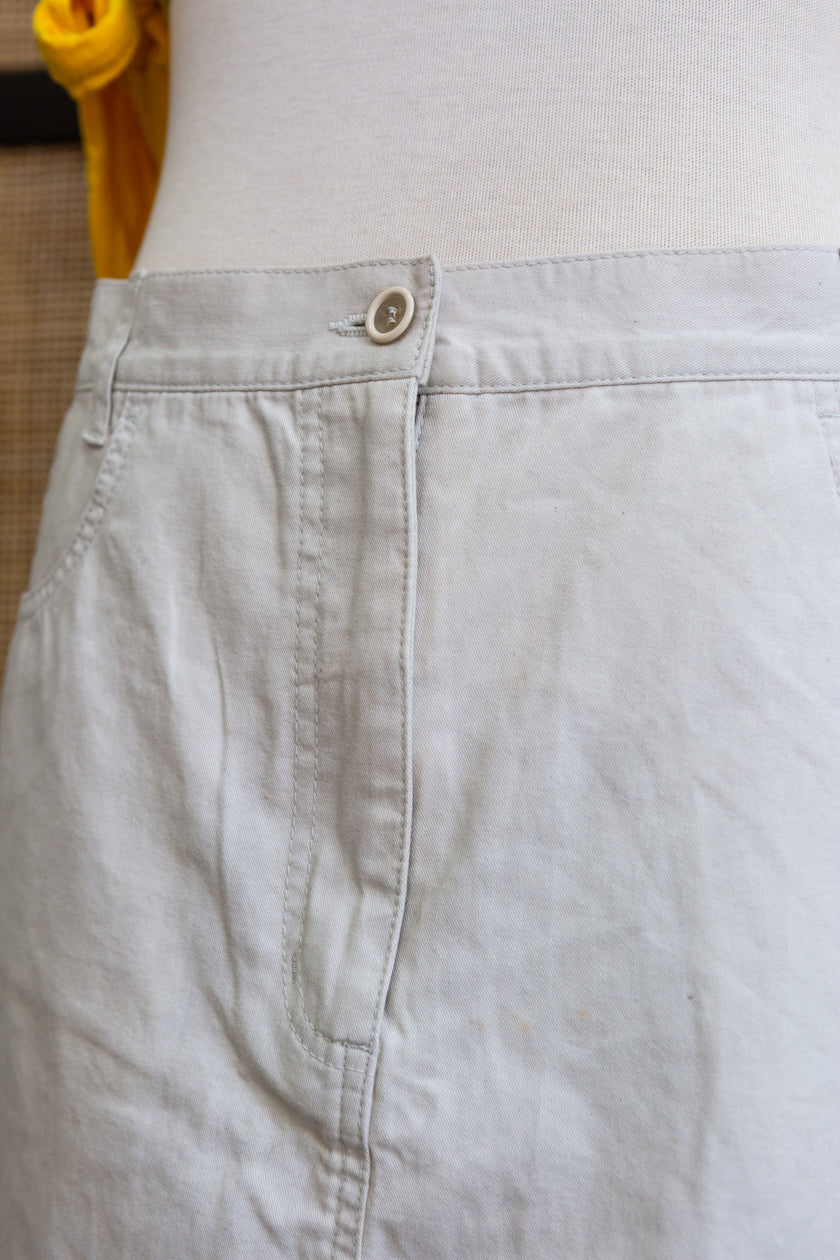 Vintage Khaki Utility Mini Skirt – Y2K Casual Cargo Style with Pockets