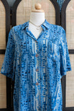 Funky patterned button up dress
