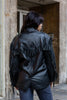 Vintage genuine leather western style jacket with fringe(L)