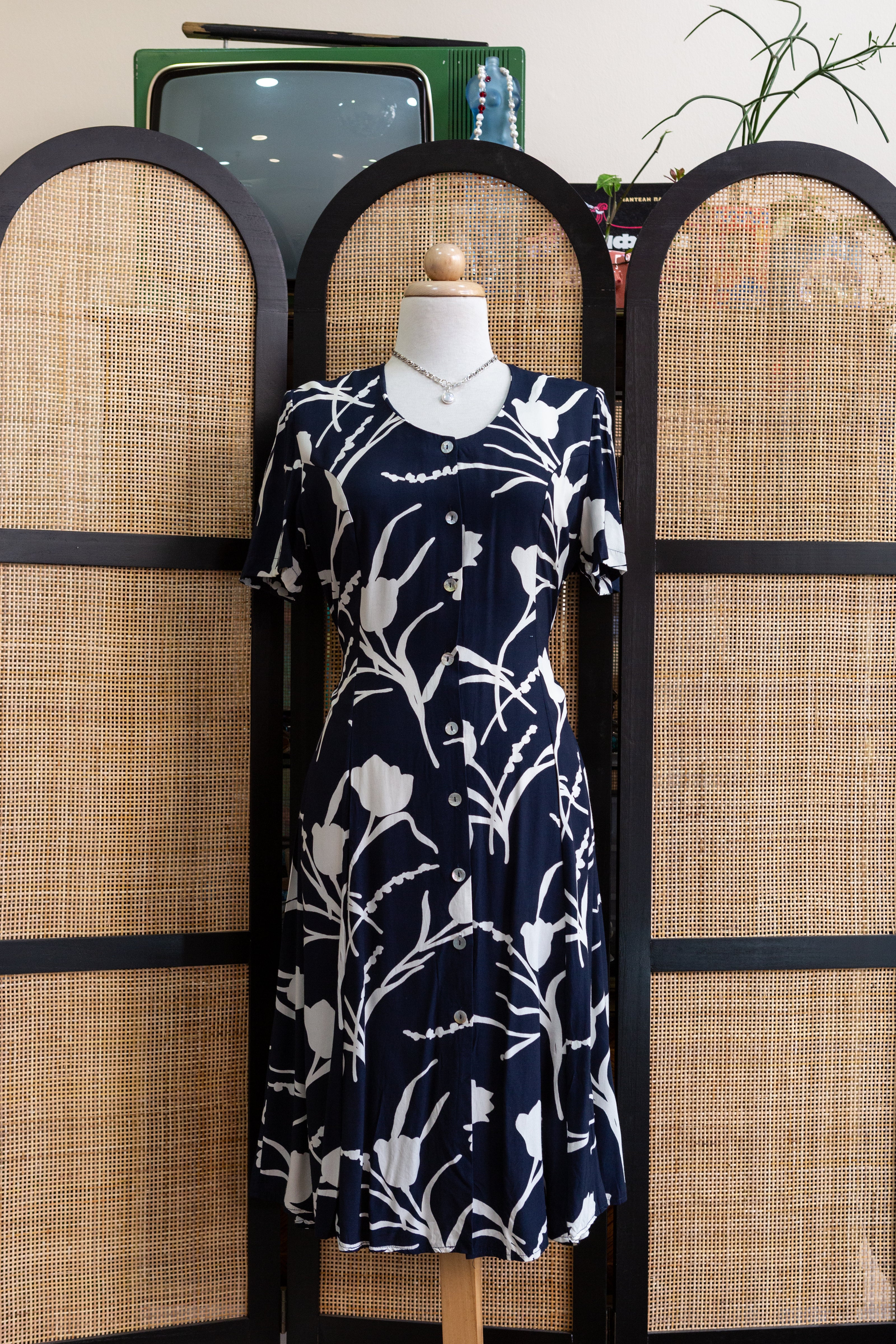 CANDA floral button up dress