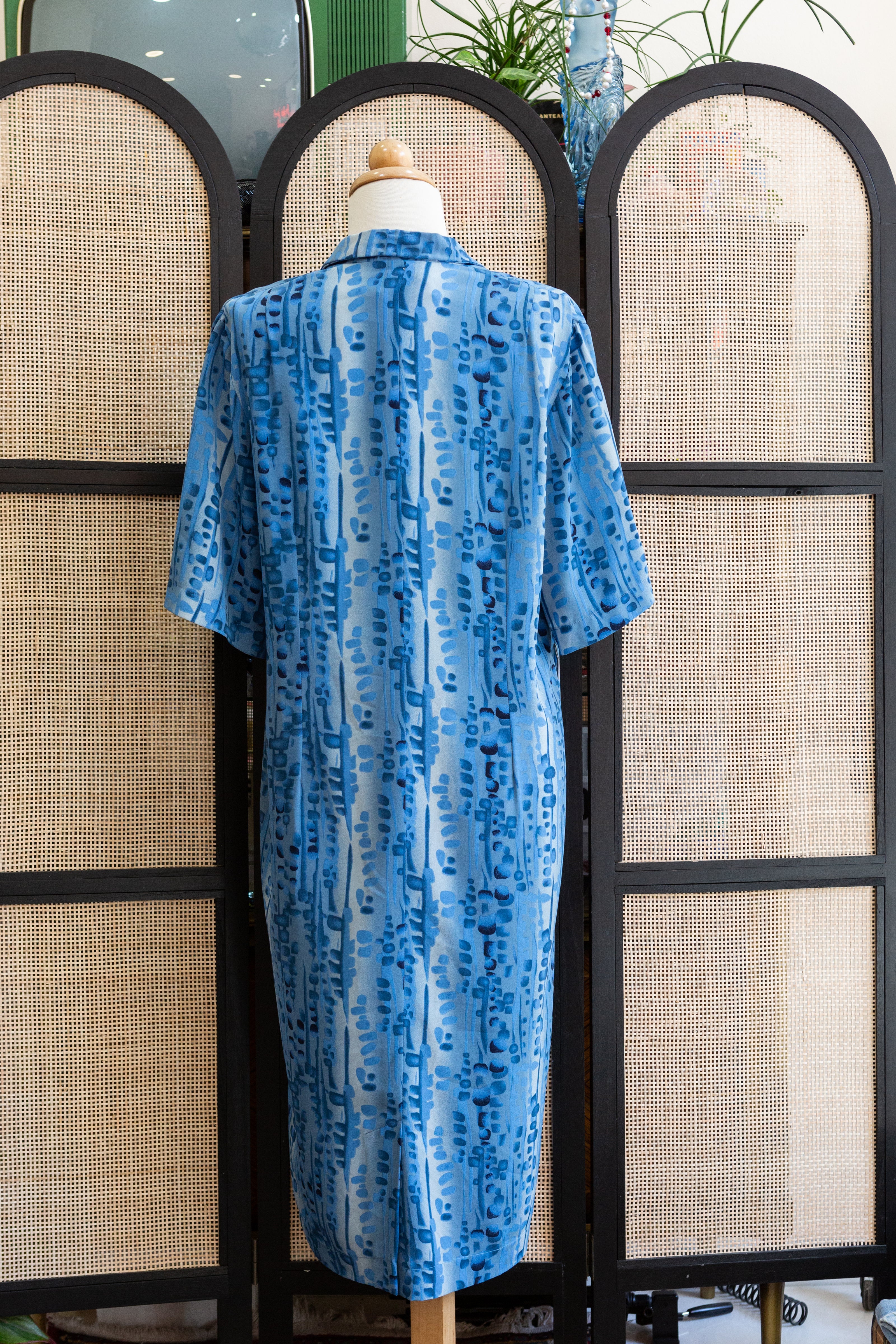Funky patterned button up dress