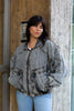 Python super cool bomber jean jacket