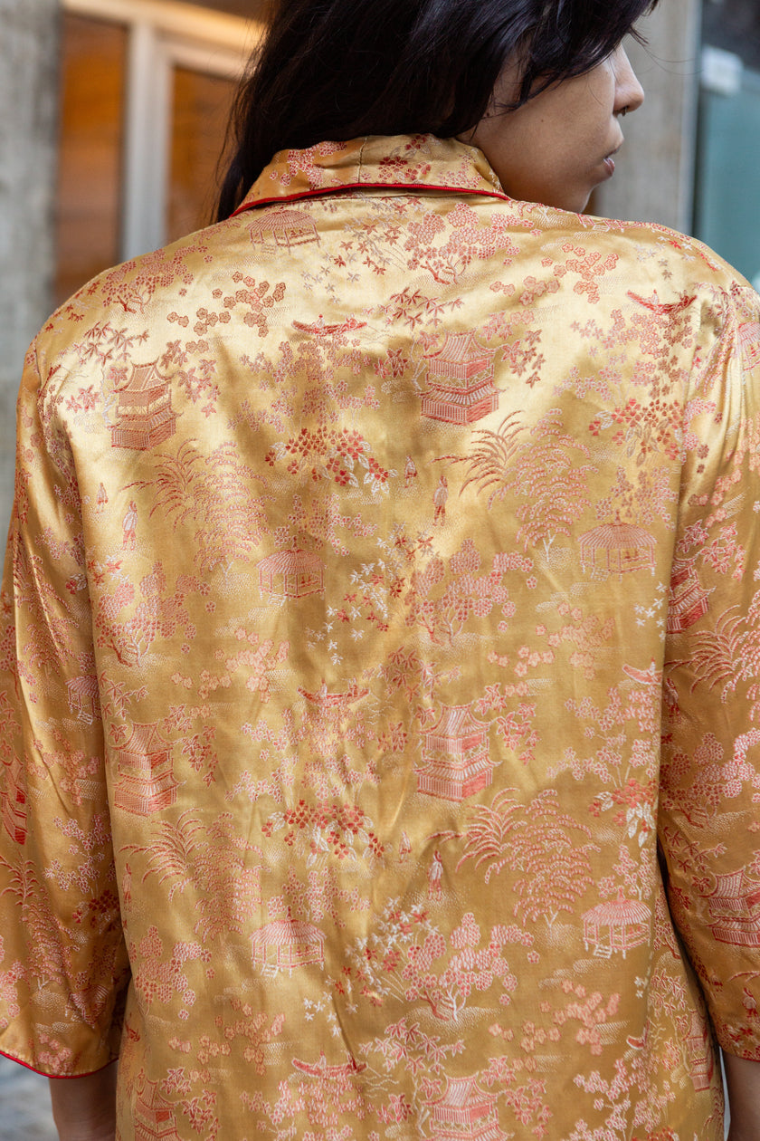 Vintage qipao style gold jacket