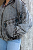 Python super cool bomber jean jacket