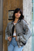 Python super cool bomber jean jacket
