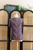 Super hot animal print mesh top