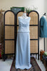 David’s Bridal vintage stunning satin gown (L)