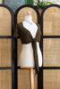 Cute brown cropped wrap top
