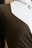 Cute brown cropped wrap top