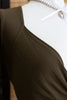 Cute brown cropped wrap top