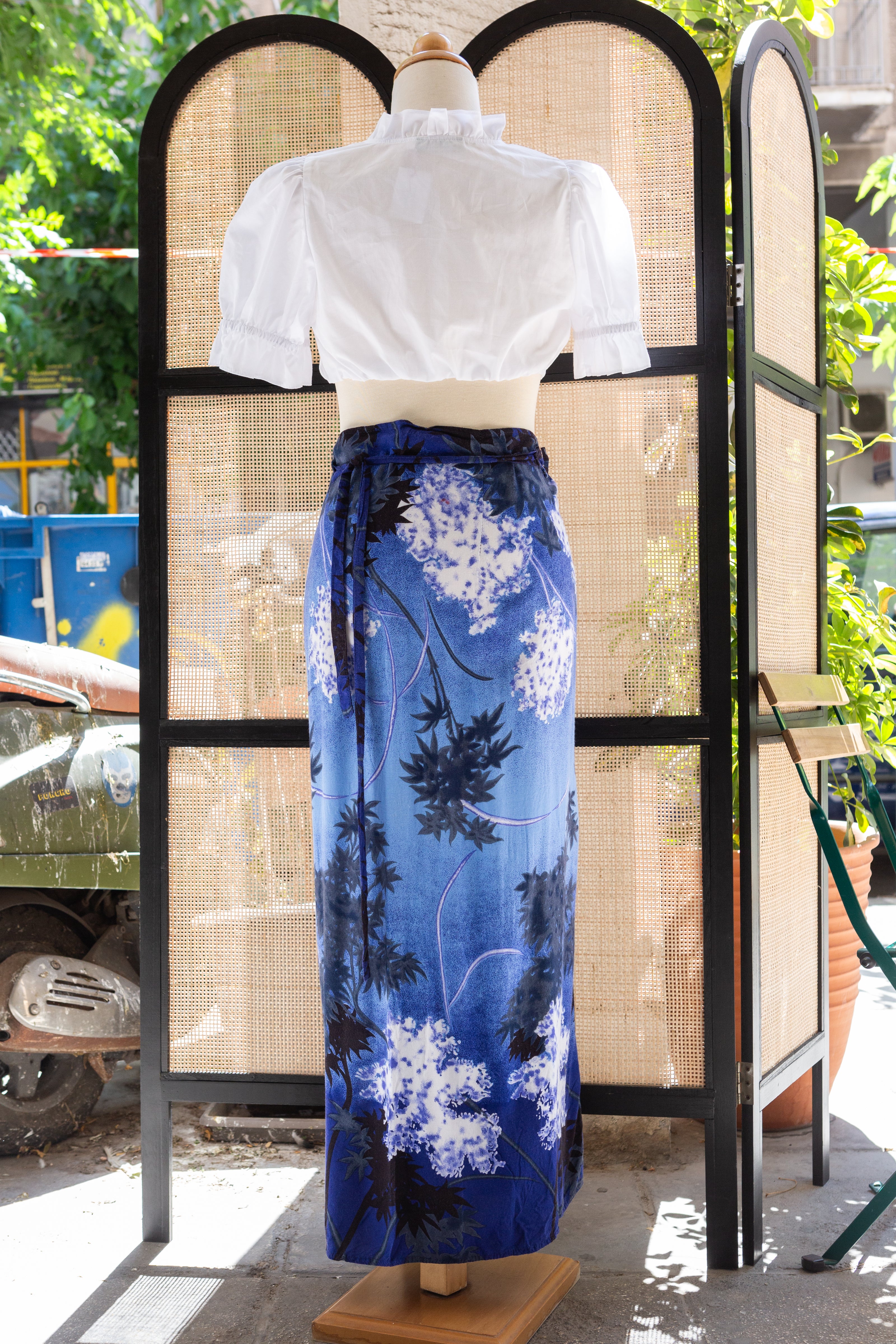 Funky patterned wrap skirt