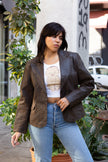 Blue Ridge dark brown leather blazer