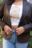 Blue Ridge dark brown leather blazer