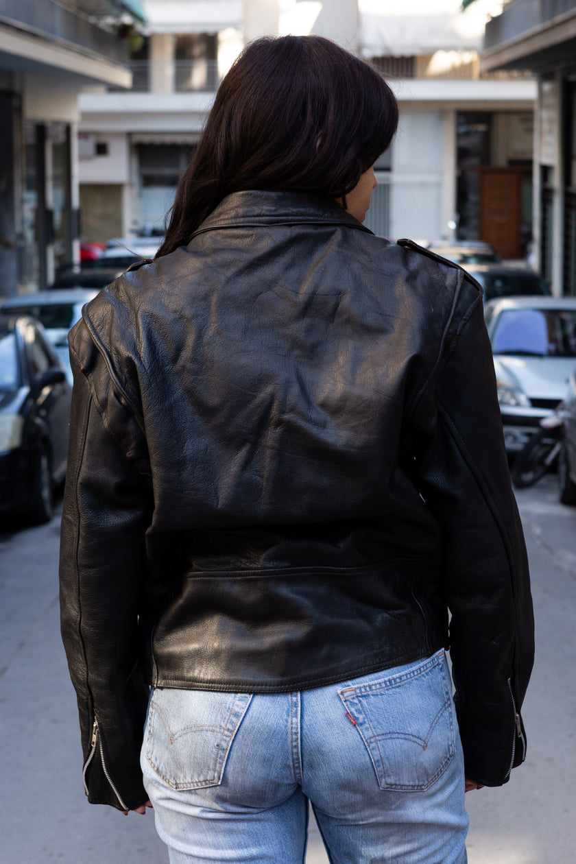 Vintage perfecto leather jacket (L)