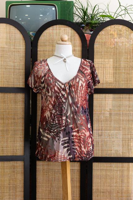 Mexx funky patterned mesh top (see-through)
