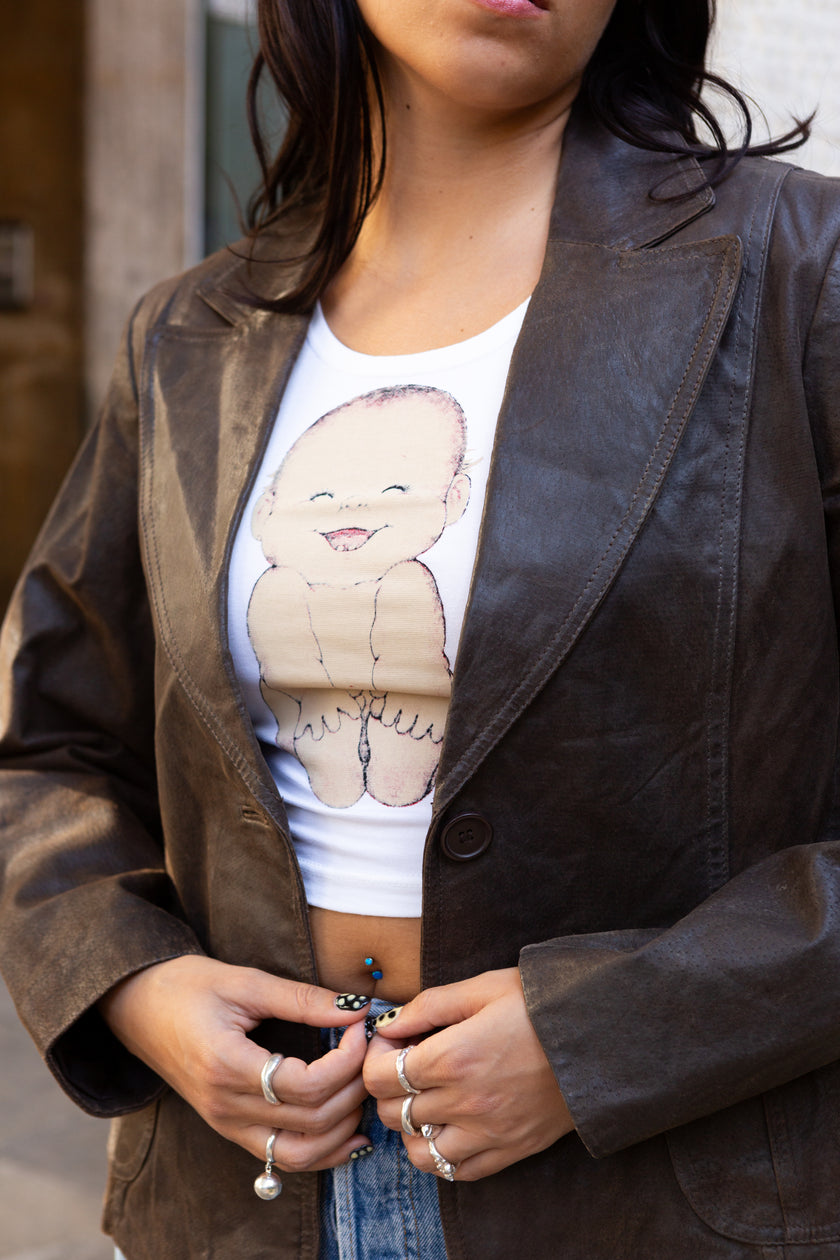 Blue Ridge dark brown leather blazer