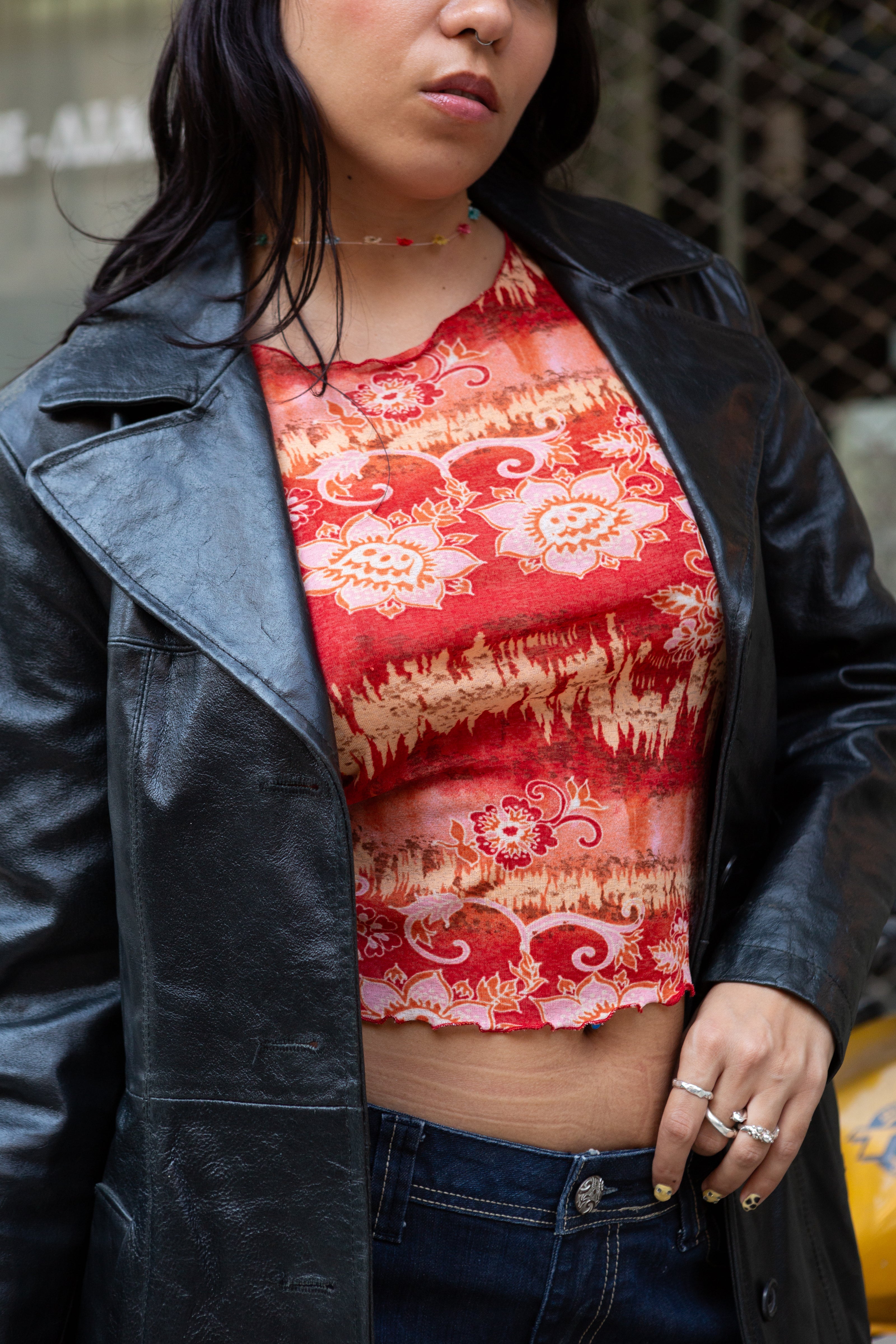 Super hot long leather black jacket with belt