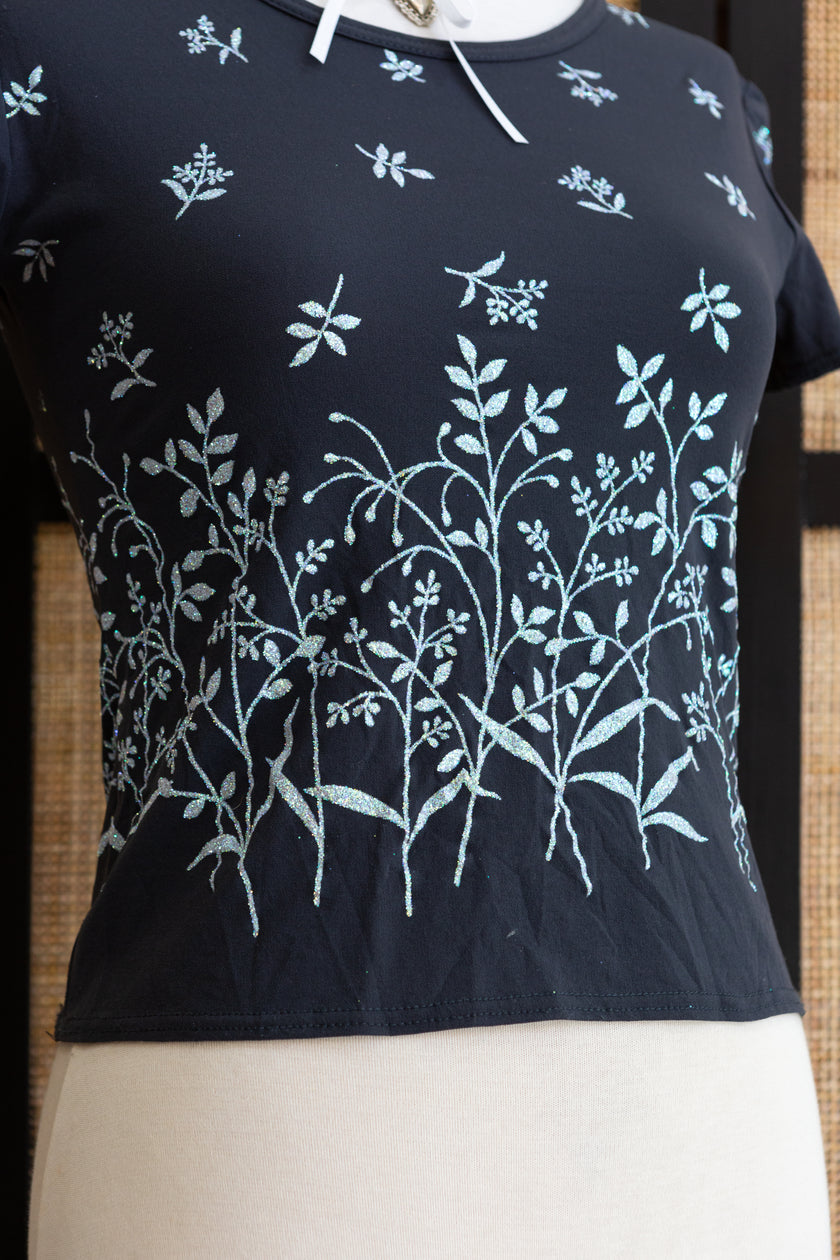 Cute baby tee with glitery detailing