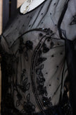 Stunning mesh top with sequin and beading detailing