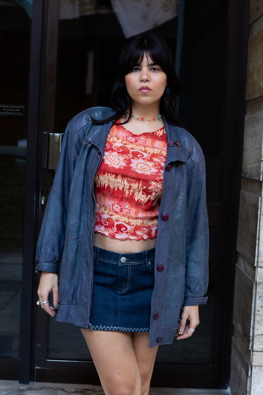 Vintage unique leather jacket