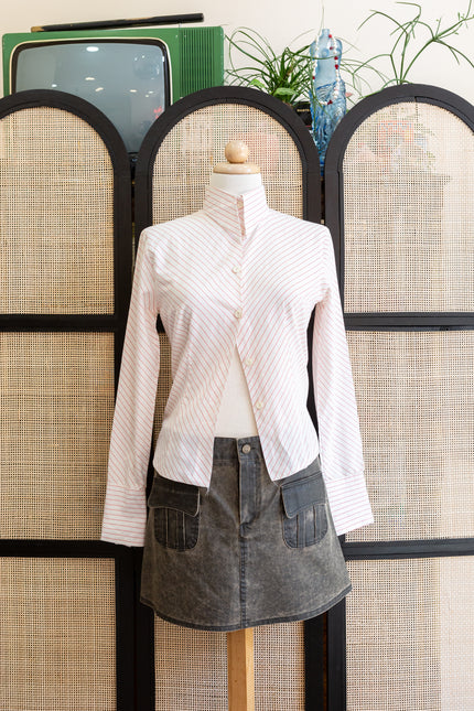 Office siren striped cotton shirt