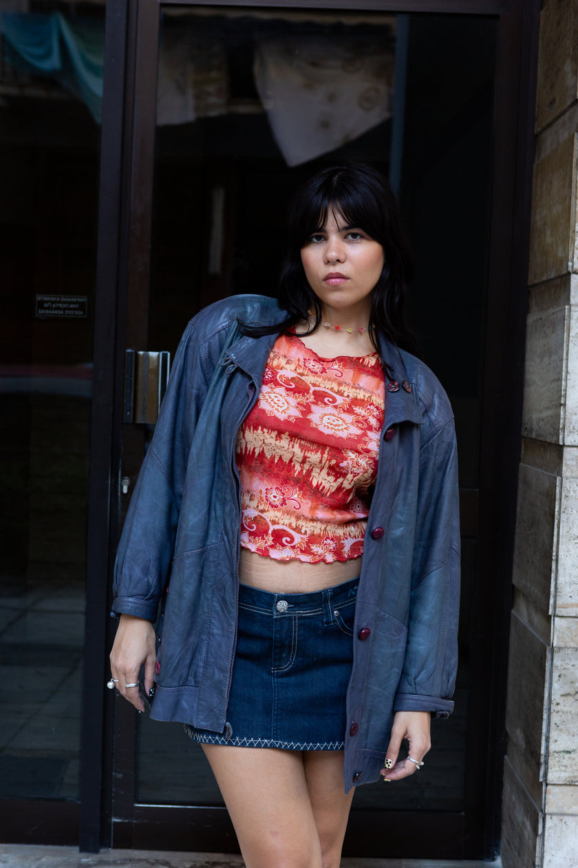 Vintage unique leather jacket