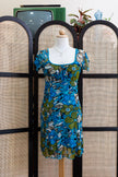 THE END mesh dress with square neckline