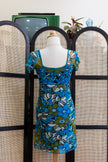THE END mesh dress with square neckline