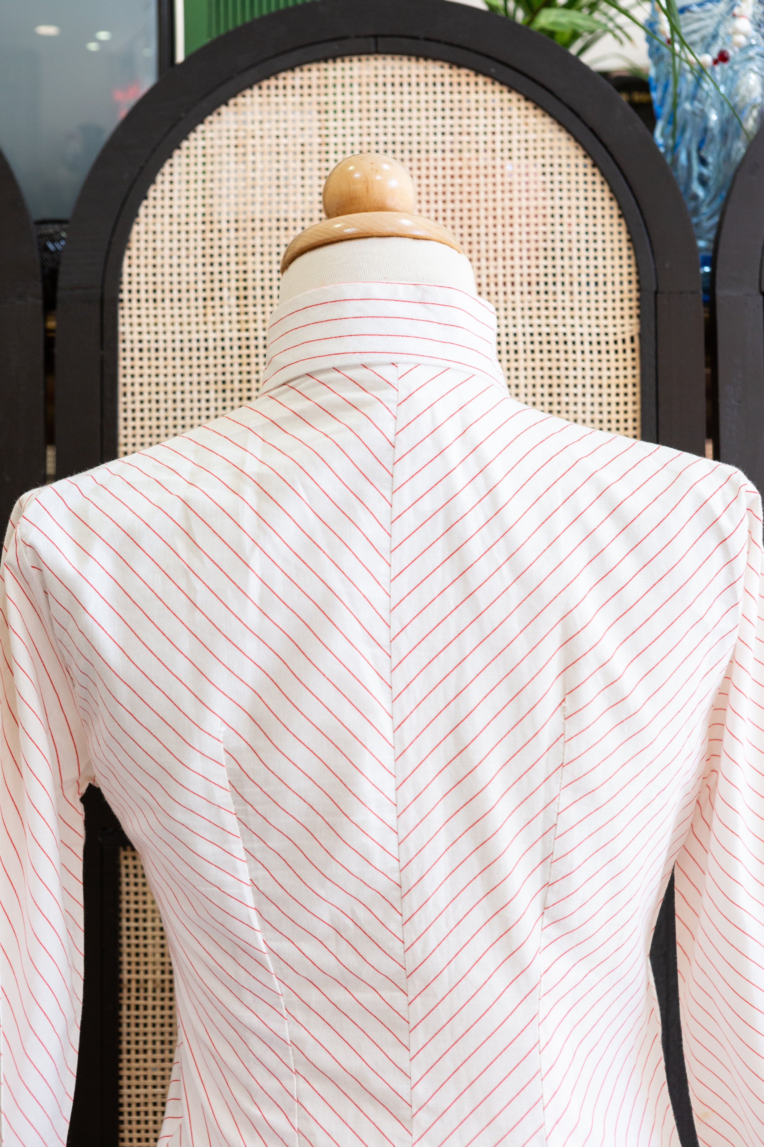 Office siren striped cotton shirt