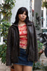 Super cool Daytona brown leather jacket