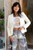 Vintage white leather jacket