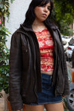 Super cool Daytona brown leather jacket