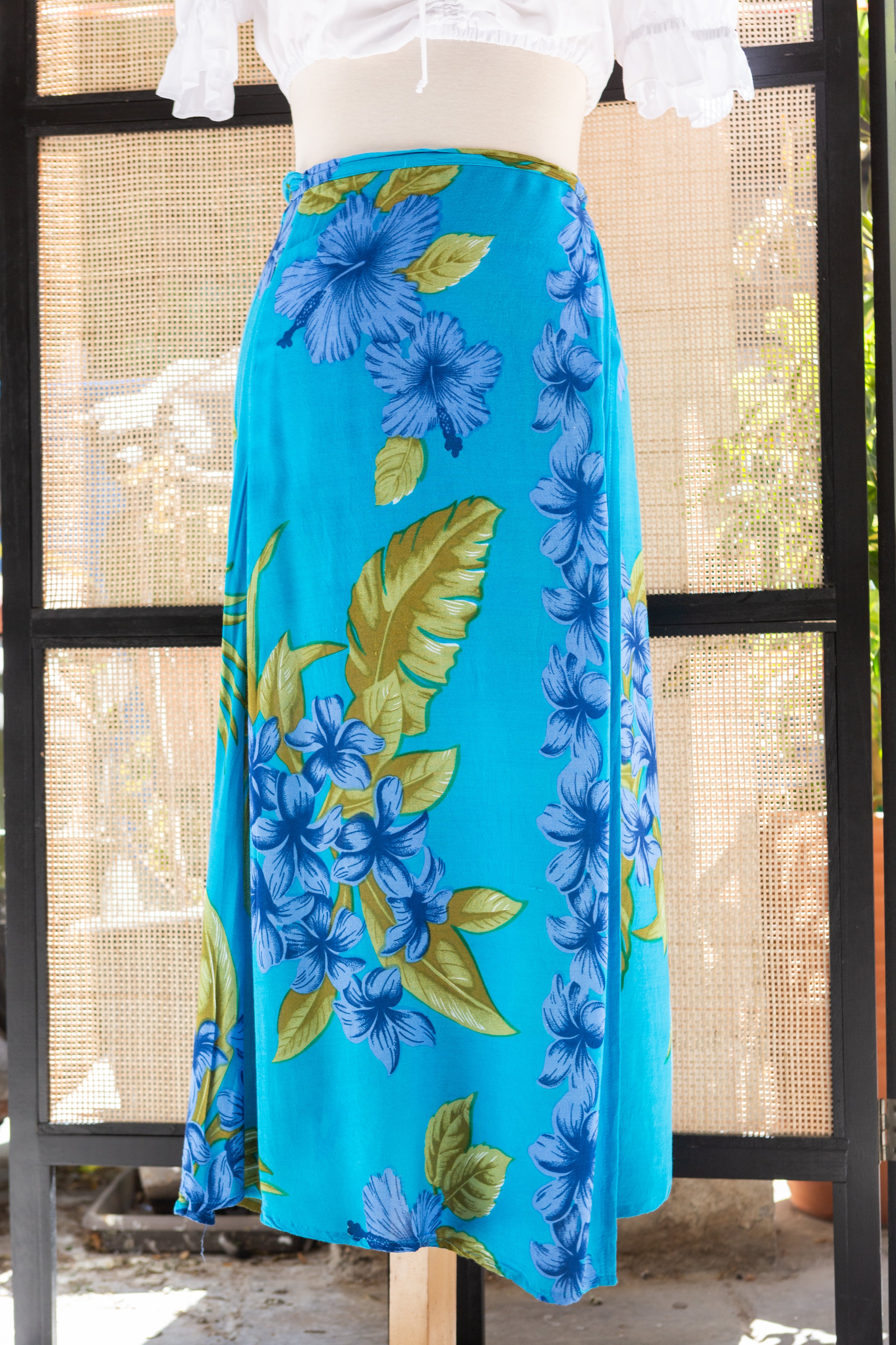 Vintage floral wrap skirt