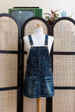 Denim mini overall dress
