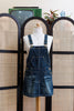 Denim mini overall dress