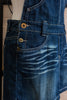 Denim mini overall dress
