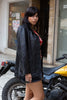 Black light leather jacket