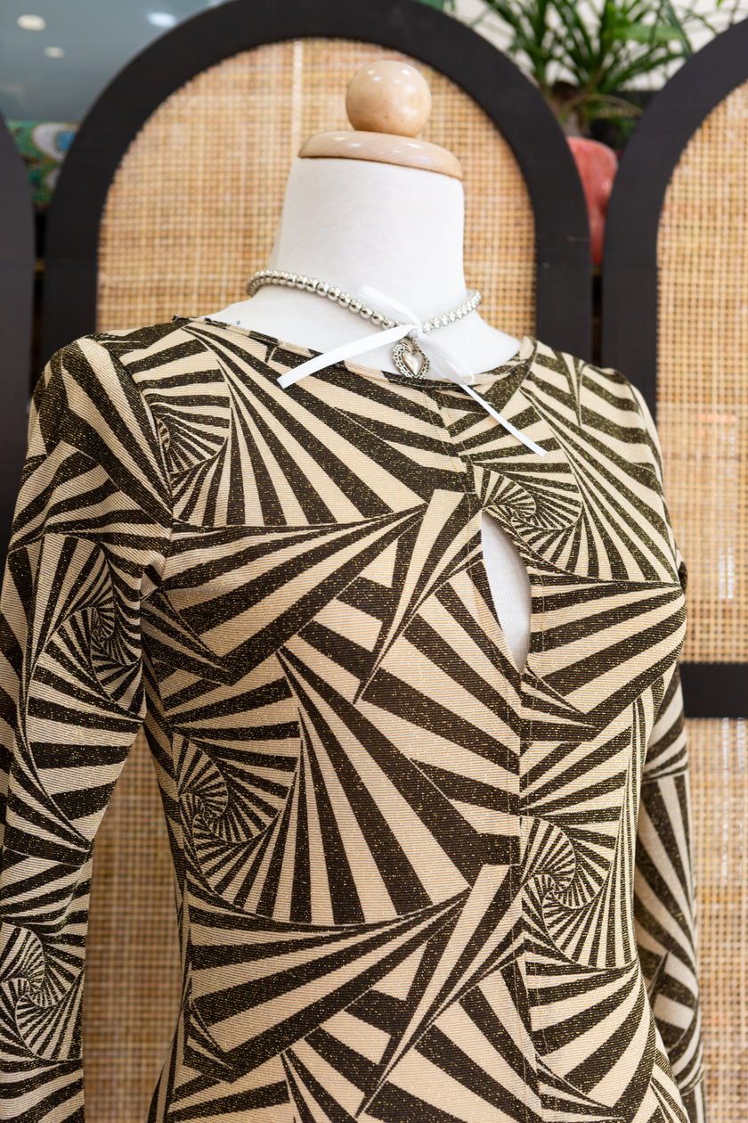 Vintage sparkly top with hot cutout