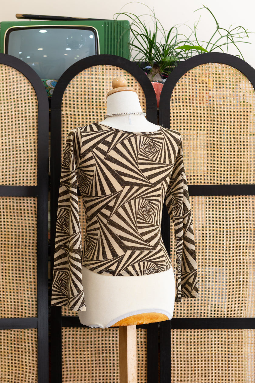 Vintage sparkly top with hot cutout