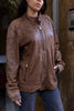 Vintage Men's brown genuine leather jacket (XL)