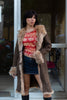 Vintage super hot leather jacket with fur