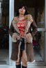 Vintage super hot leather jacket with fur