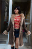 Vintage super hot leather jacket with fur